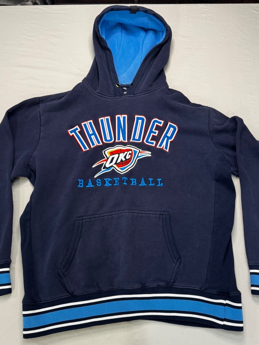 UNK NBA OKC Thunder Hoodie Mens XL Navy Blue Basketball Pullover